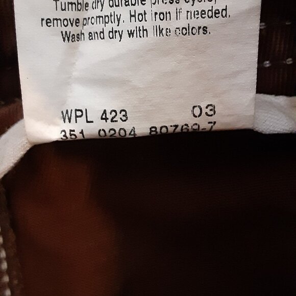 Dockers Woman's Denim Skirt Size 12, Brown, Cargo Pockets, belt loops - Picture 3 of 9